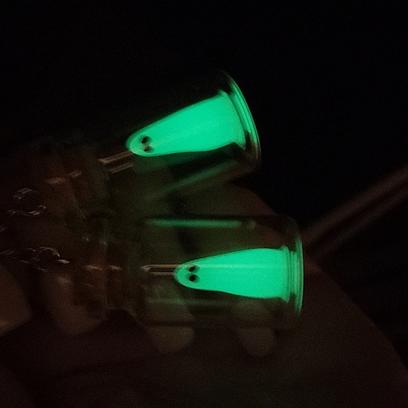GLOW-IN-THE-DARK GHOST IN A BOTTLE EARRINGS - Picture 3 of 7